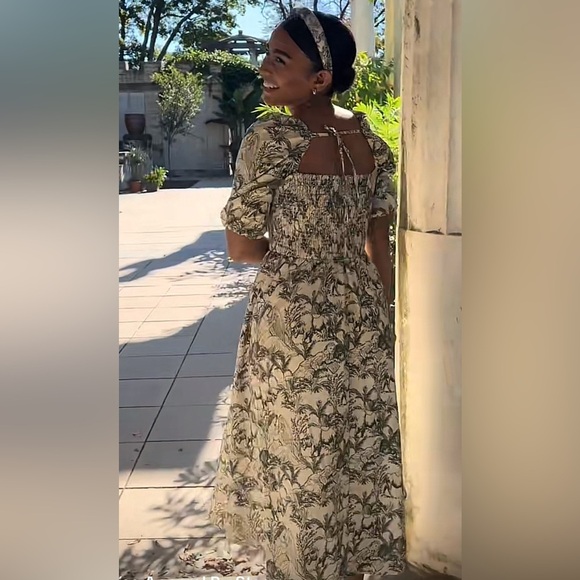 PARAISO BY STACY OLIVE GREEN PSALMS 92 DRESS LARGE - Picture 13 of 13